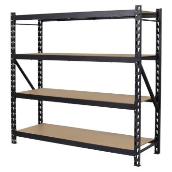 STÅLHYLLA PROBUILDER 4 HYLLOR 600KG SVART