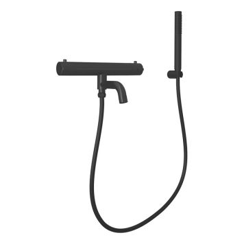 BADKARSBLANDARE MED DUSCH SVEDBERGS SPIKA SVART MATT CC150