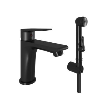 TVÄTTSTÄLLSBLANDARE SVEDBERGS HALDE MED HANDDUSCH SVART MATT