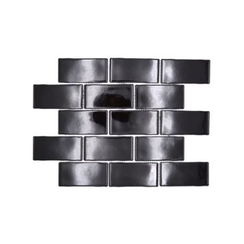 MOSAIK HANDMADE BLACK GLOSSY PRIS PER ARK