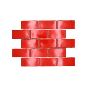 MOSAIK HANDMADE RED GLOSSY PRIS PER ARK