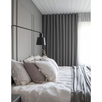 GARDIN HASTA LINA 132X250CM MÖRKGRÅ