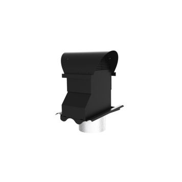 VENTILATIONSHUV STÄLLBAR TILL 2-KUPIG BETONGTAKPANNA SVART