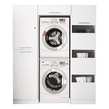 TVÄTTMASKINSSKÅP RESPEKTA CLARA HWRSET10BO 3 DELAR 167,4CM