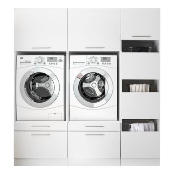 TVÄTTMASKINSSKÅP RESPEKTA CLARA MED LINNESKÅP 184,8CM