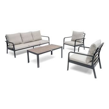 SOFFGRUPP HILLERSTORP HÅNGER ALUMINIUM SVART