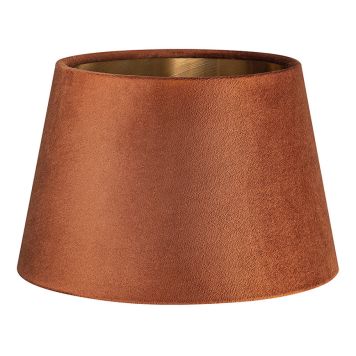 LAMPSKÄRM HOME SWEET HOME SAMMET 20CM BRUN/GULD