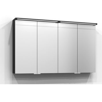 SPEGELSKÅP SVEDBERGS SKURU S/U LED UTTAG SVART ASK 120CM