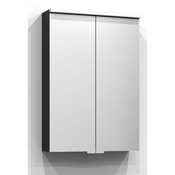 SPEGELSKÅP SVEDBERGS SAREK S/U-LED J-UTTAG SVART ASK 50CM