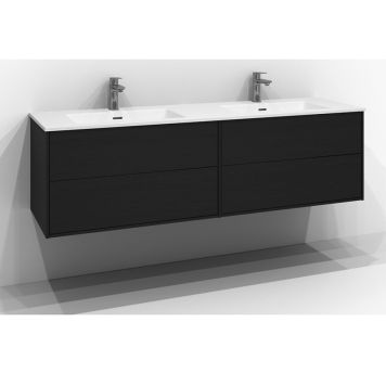 TVÄTTSTÄLLSSKÅP SVEDBERGS EPOS PLAN PUSH 2+2L SVART 160X45CM