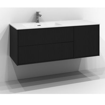 TVÄTTSTÄLLSSKÅP SVEDBERGS EPOS RAND PUSH 2+1LV SVART 120X45CM