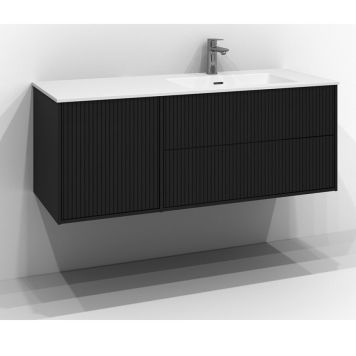 TVÄTTSTÄLLSSKÅP SVEDBERGS EPOS RAND PUSH 2+1LH SVART 120X45CM