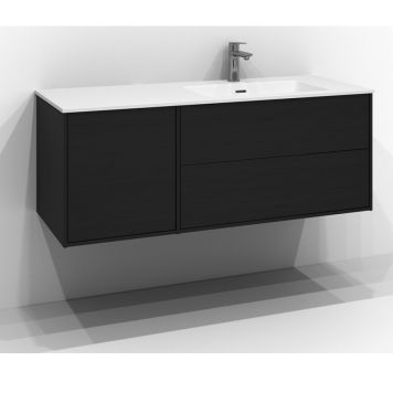 TVÄTTSTÄLLSSKÅP SVEDBERGS EPOS PLAN 2+1LH SVART ASK 120X45CM