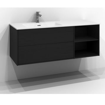 TVÄTTSTÄLLSSKÅP SVEDBERGS EPOS PLAN 2+0LV SVART ASK 120X45CM