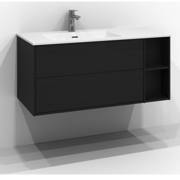 TVÄTTSTÄLLSSKÅP SVEDBERGS EPOS PLAN PUSH 2LV SVART 100X45CM