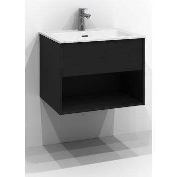 TVÄTTSTÄLLSSKÅP SVEDBERGS EPOS PLAN 1L SVART ASK 60X45CM