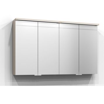 SPEGELSKÅP SVEDBERGS SKURU S/U LED J-UTTAG SAND 120CM