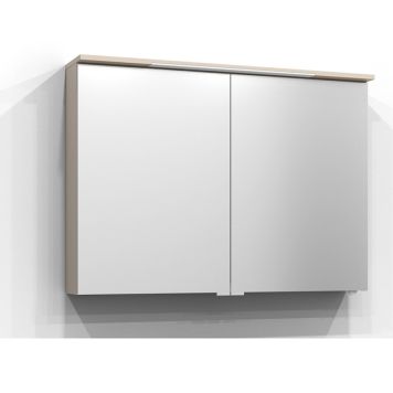 SPEGELSKÅP SVEDBERGS SKURU S/U LED J-UTTAG SAND 100CM