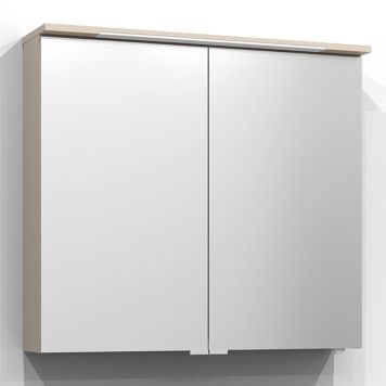 SPEGELSKÅP SVEDBERGS SKURU S LED UTTAG SAND