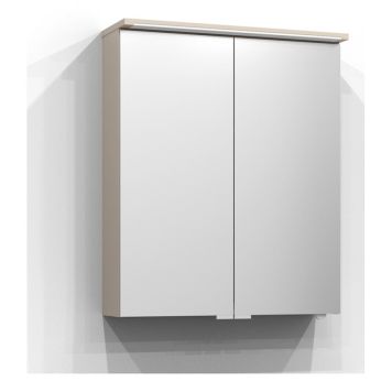 SPEGELSKÅP SVEDBERGS SKURU S/U LED J-UTTAG SAND 60CM