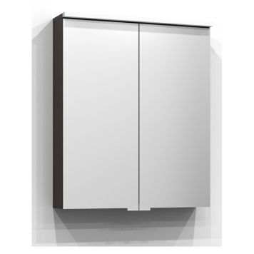 SPEGELSKÅP SVEDBERGS SAREK S/U-LED J-UTTAG BRUN ASK 60CM