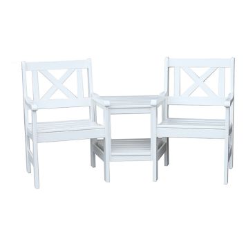 LOUNGEMÖBEL BALTIC GARDEN EUROPE LOVESEAT VIT