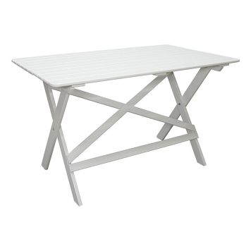 MATBORD BALTIC GARDEN VISBY KNOHULT 125CM VIT