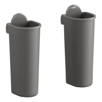 PRYLKOPP ELFA GARAGE+ TILL FÖRVARINGSTAVLA MATTGRÅ 2-PACK