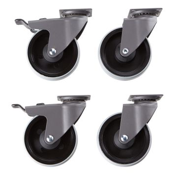 HJUL ELFA GARAGE+ TILL UNDERSKÅP SVART 4-PACK