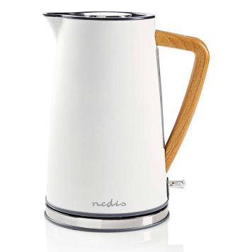 VATTENKOKARE NEDIS STÅL 1,7 LITER VIT