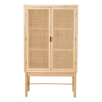 VITRINSKÅP NFG BALI 90X38X155CM POULOWNIA ROTTING