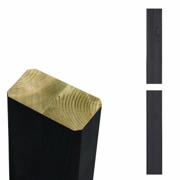 LIMTRÄSTOLPE PLUS TRYCKIMPREGNERAD SVART 4,5X9X238CM