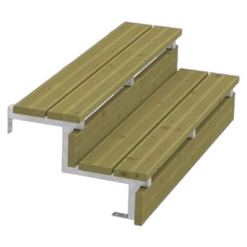 TERRASSTRAPPA PLUS 2 TRAPPSTEG 34,2° STÅL 54X37X120CM