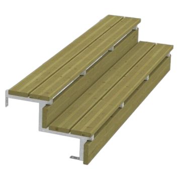 TERRASSTRAPPA PLUS 2 TRAPPSTEG 34,2° STÅL 54X37X180CM