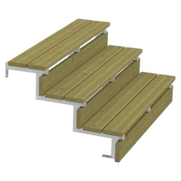TERRASSTRAPPA PLUS 3 TRAPPSTEG 34,2° STÅL 79X54X120CM