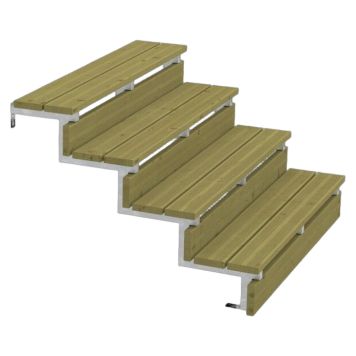 TERRASSTRAPPA PLUS 4 TRAPPSTEG 34,2° STÅL 104X71X120CM