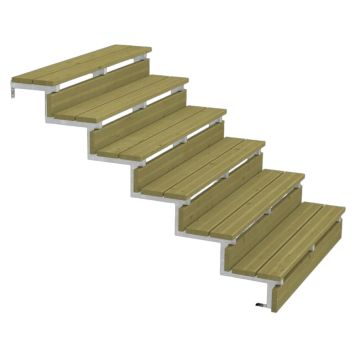 TERRASSTRAPPA PLUS 6 TRAPPSTEG 34,2° STÅL 154X105X120CM
