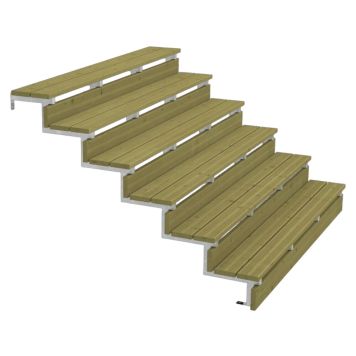 TERRASSTRAPPA PLUS 6 TRAPPSTEG 34,2° STÅL 154X105X180CM