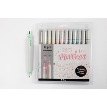 MÄRKPENNA CREATIV COMPANY PASTELLFÄRGER 12ST