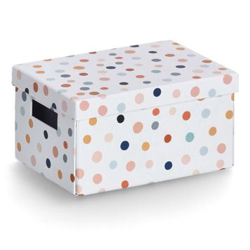 FÖRVARINGSLÅDA ZELLER PRICKIG 18X25X13CM