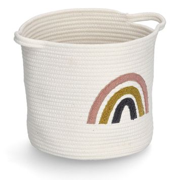 FÖRVARINGSKORG ZELLER REGNBÅGE Ø25CM BEIGE