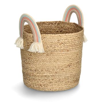 FÖRVARINGSKORG ZELLER REGNBÅGE Ø35CM NATUR