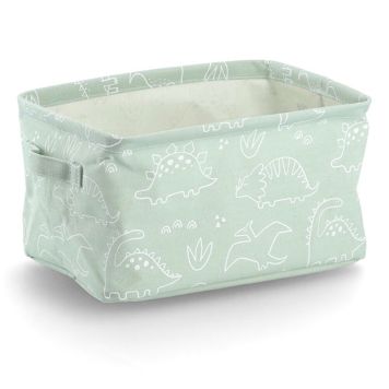 FÖRVARINGSKORG ZELLER DINO CANVAS GRÖN