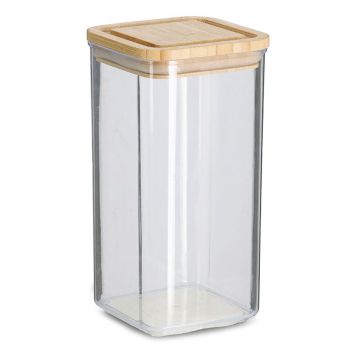 FÖRVARINGSBURK ZELLER PLAST MED BAMBULOCK 1200ML PLAST