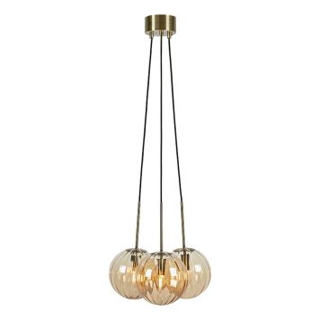 TAKLAMPA MARKSLJÖD 3X AMBER 40CM