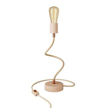BORDSLAMPA CREATIVE CABLES FLEX WOOD NATUR