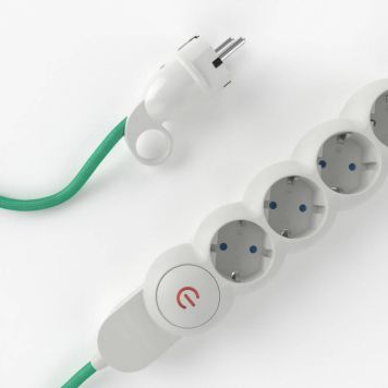 GRENUTTAG CREATIVE CABLES 4-VÄGS 3M VIT/GRÖN
