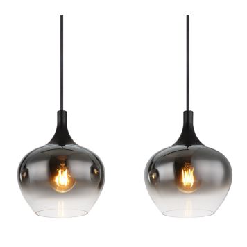PENDELLAMPA GLOBO MAXY E27 SVART