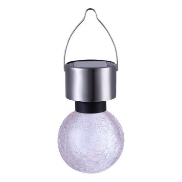 SOLCELLSLAMPA GLOBO KRACELERAD GLASKULA 