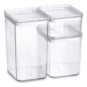 FÖRVARINGSBEHÅLLARE ZELLER TRANSPARENT 3-PACK